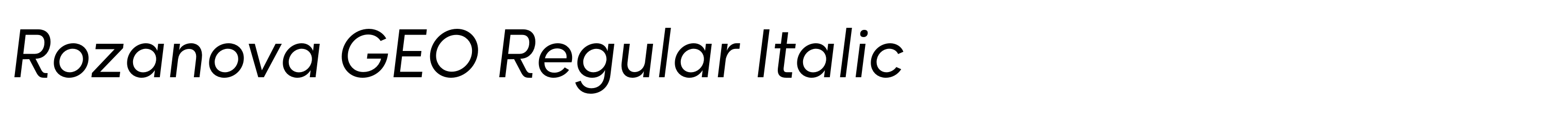 Rozanova GEO Regular Italic